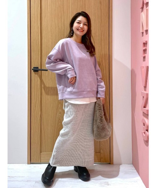 BAYFLOW（ベイフロー）の「フェイクスウェードレイヤードプルオーバー（その他トップス・レディース・ベージュ/パープル/カーキ/ブルー・FREE）」の20枚目の写真