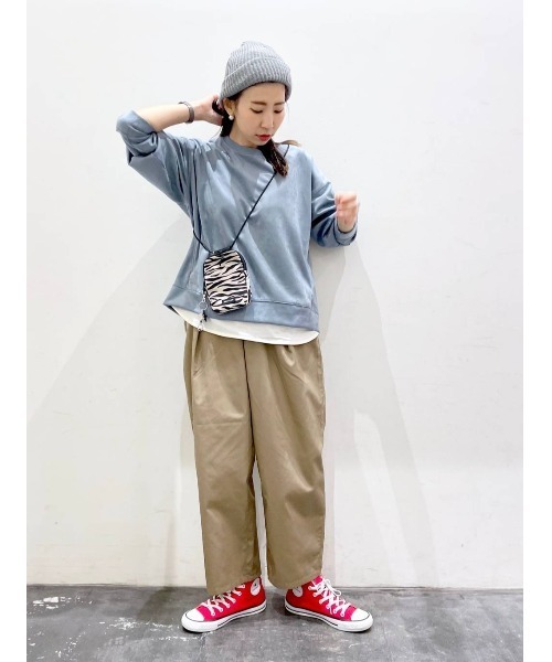 BAYFLOW（ベイフロー）の「フェイクスウェードレイヤードプルオーバー（その他トップス・レディース・ベージュ/パープル/カーキ/ブルー・FREE）」の13枚目の写真