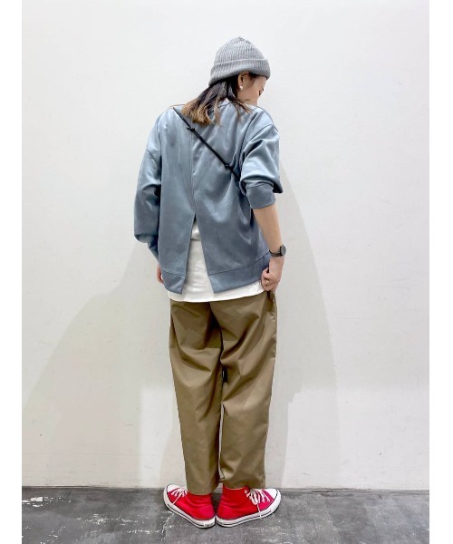 BAYFLOW（ベイフロー）の「フェイクスウェードレイヤードプルオーバー（その他トップス・レディース・ベージュ/パープル/カーキ/ブルー・FREE）」の11枚目の写真