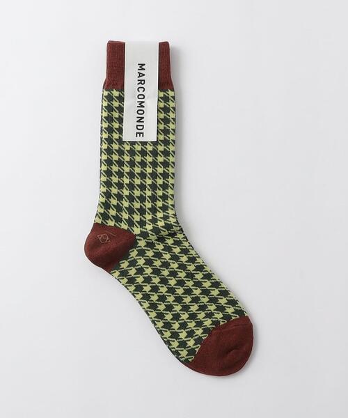 Steven Alan（スティーブンアラン）の「＜MARCOMONDE＞HOUNDTOOTH SOCKS/ソックス（ソックス/靴下・レディース・ダークグリーン/コバルトブルー・1）」の2枚目の写真