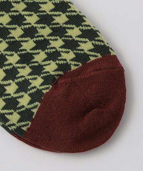 Steven Alan（スティーブンアラン）の「＜MARCOMONDE＞HOUNDTOOTH SOCKS/ソックス（ソックス/靴下・レディース・ダークグリーン/コバルトブルー・1）」の4枚目の写真