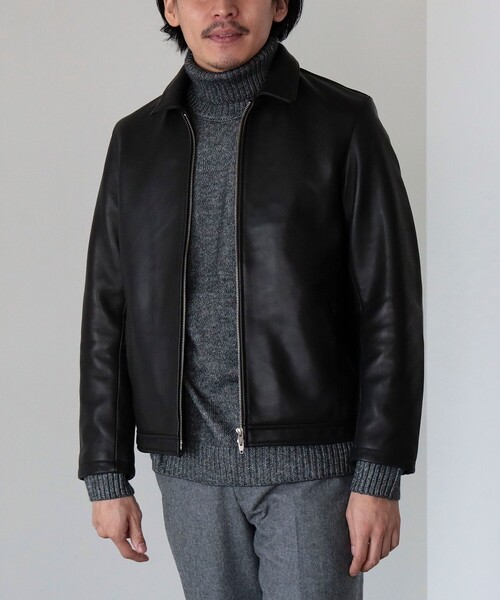 美品 BEAMS HEART シングル　レザージャケット　シープスキン　羊革 BEAMS HEART（ビームスハート）の「BEAMS HEART / シープスキン