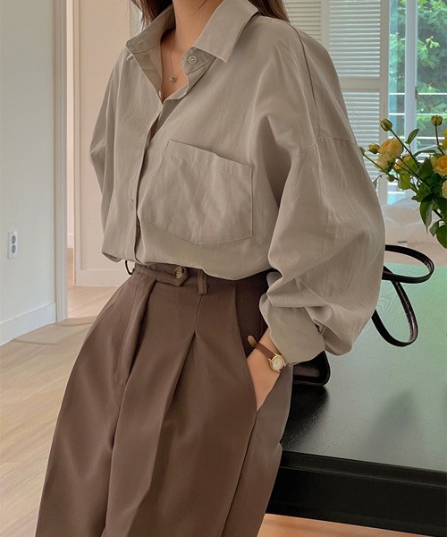 SONA（ソナ）の「SONYUNARA ピンタックワイドスラックス（スラックス・レディース・ブラウン・SMALL/MEDIUM）」の12枚目の写真