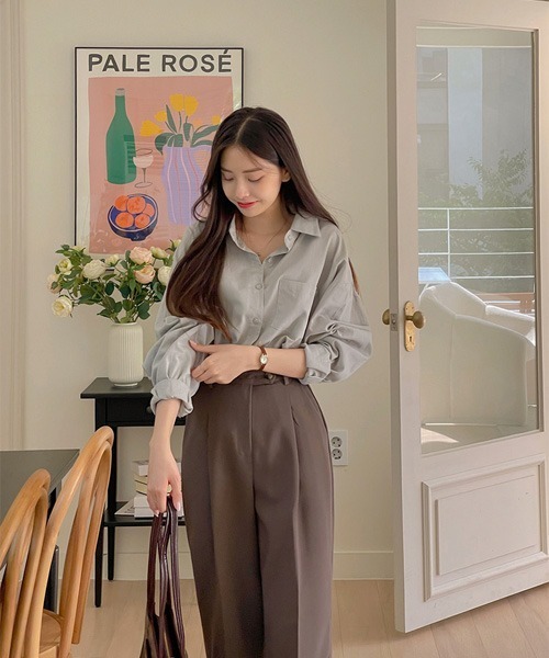 SONA（ソナ）の「SONYUNARA ピンタックワイドスラックス（スラックス・レディース・ブラウン・SMALL/MEDIUM）」の17枚目の写真