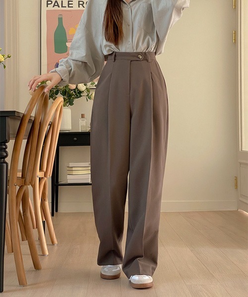 SONA（ソナ）の「SONYUNARA ピンタックワイドスラックス（スラックス・レディース・ブラウン・SMALL/MEDIUM）」の7枚目の写真