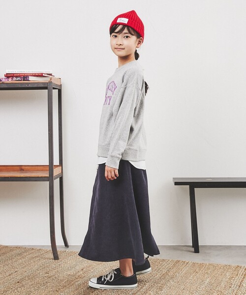 coen(コーエン)の「コーデュロイマーメイドロングスカート(スカート・キッズ・ネイビー/ライトピンク・130/110/150)」の8枚目の写真