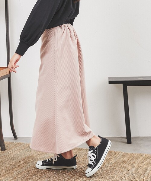 coen(コーエン)の「コーデュロイマーメイドロングスカート(スカート・キッズ・ネイビー/ライトピンク・130/110/150)」の10枚目の写真