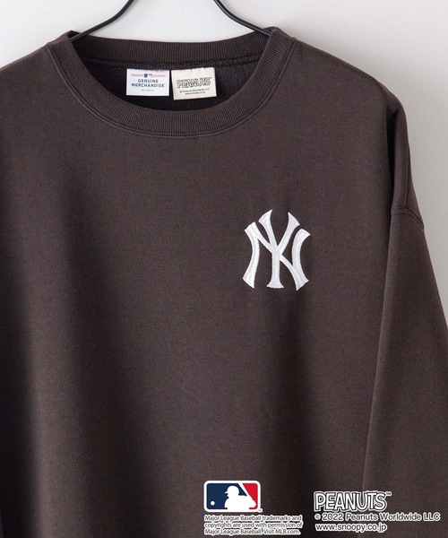 MLB ×PEANUTS ヤンキース　　スウェット　トレーナー　裏起毛 楽天ランキング受賞】PEANUTS MLB オリジナルデザイン