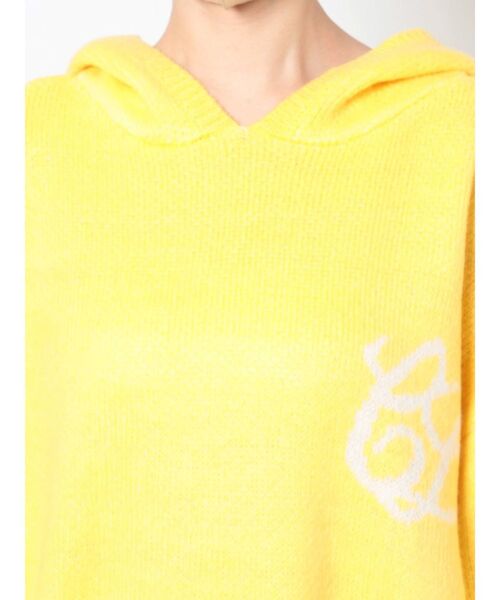 CALNAMUR（カルナムール）の「ジャガードフーディーニット（ニット/セーター・レディース・ブラック/ブラウン/イエロー・FREE）」の14枚目の写真