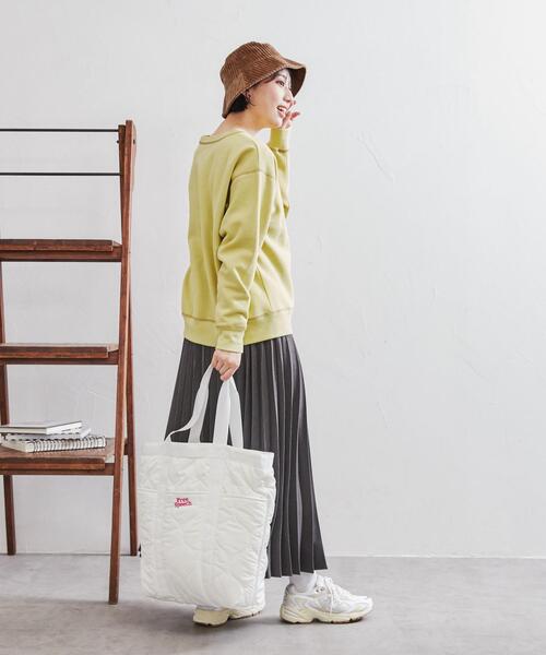 coen(コーエン)の「FreeSpeech(フリースピーチ)2WAYキルトビッグトートバッグ(トートバッグ・レディース・オフホワイト/ライトグレー・FREE)」の5枚目の写真