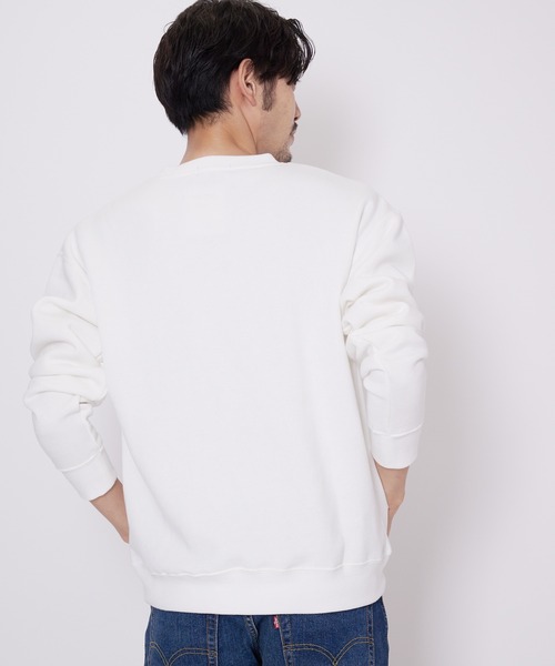 【BLUE STANDARD/ブルースタンダード】パフィースウェット 切り替え クルーネック トレーナー ストレッチ 春服