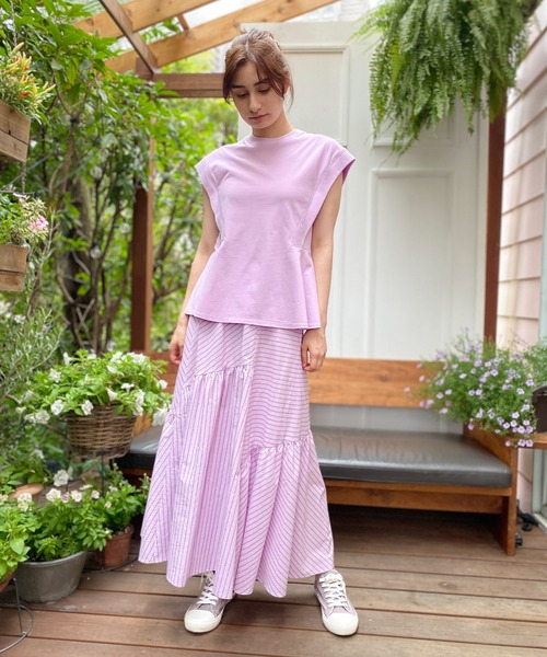 AVIE（アビィ）の「タイプライターストライプロングスカート（スカート・レディース・ピンク・38）」の17枚目の写真