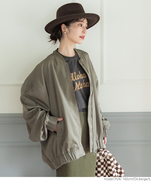 coca（coca）（コカ）の「ドルマンスリーブビックMA-1（MA-1・レディース・ブラック/ダークベージュ・M/L）」の11枚目の写真