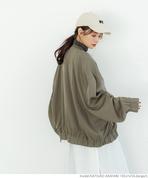 coca（coca）（コカ）の「ドルマンスリーブビックMA-1（MA-1・レディース・ブラック/ダークベージュ・M/L）」の14枚目の写真