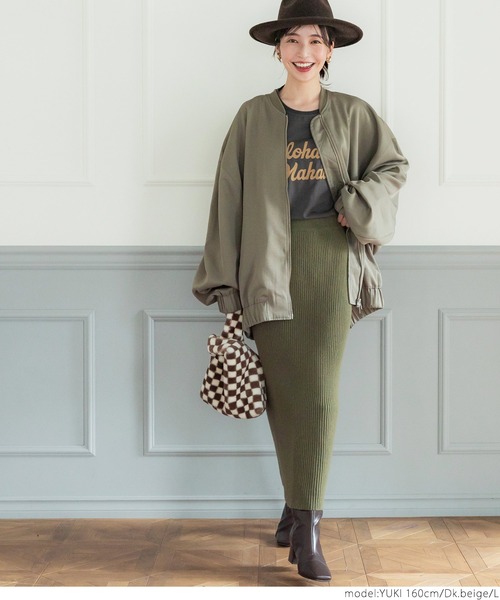 coca（coca）（コカ）の「ドルマンスリーブビックMA-1（MA-1・レディース・ブラック/ダークベージュ・M/L）」の10枚目の写真