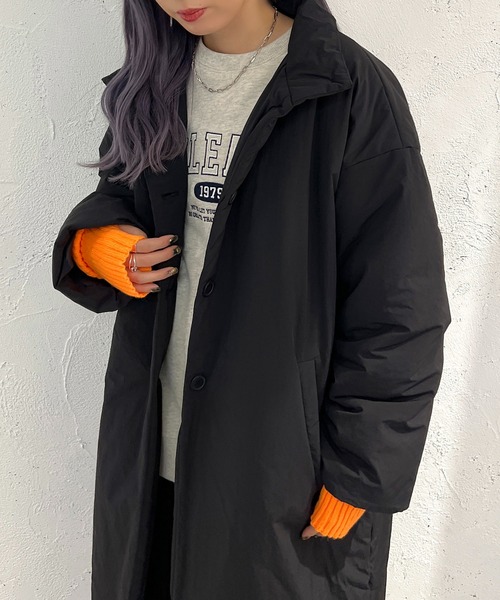 apres jour mignon（アプレジュールミニョン）の「中綿ロングコート【ZOZOTOWN限定アイテム】（その他アウター・レディース・ブラック/アイボリー・X-LARGE/フリー）」の19枚目の写真