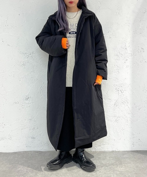 apres jour mignon（アプレジュールミニョン）の「中綿ロングコート【ZOZOTOWN限定アイテム】（その他アウター・レディース・ブラック/アイボリー・X-LARGE/フリー）」の20枚目の写真