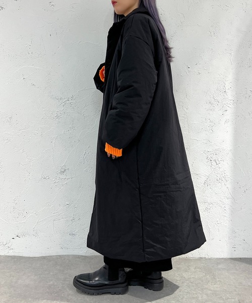 apres jour mignon（アプレジュールミニョン）の「中綿ロングコート【ZOZOTOWN限定アイテム】（その他アウター・レディース・ブラック/アイボリー・X-LARGE/フリー）」の22枚目の写真