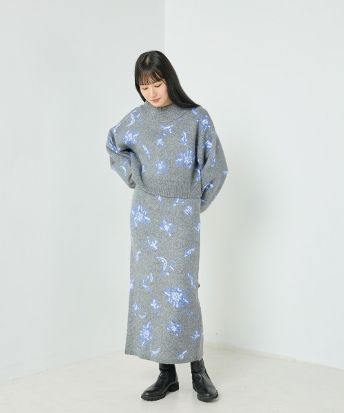 OMNES（オムネス）の「フラワージャガードショートプルオーバー（その他トップス・レディース・グレー/グリーン/マスタード・FREE）」の15枚目の写真