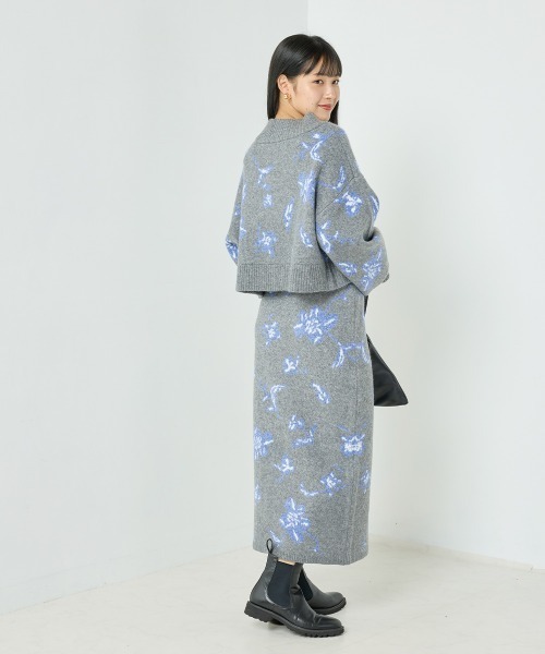 OMNES（オムネス）の「フラワージャガードショートプルオーバー（その他トップス・レディース・グレー/グリーン/マスタード・FREE）」の17枚目の写真