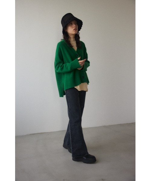 BLACK BY MOUSSY（ブラックバイマウジー）の「trinity basic cardigan(トリニティベーシックカーディガン)（カーディガン/ボレロ・レディース・グレー/ライトブルー/ブラック/グリーン/アイボリー・FREE）」の22枚目の写真