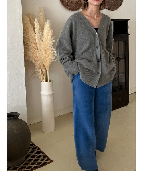 BLACK BY MOUSSY（ブラックバイマウジー）の「trinity basic cardigan(トリニティベーシックカーディガン)（カーディガン/ボレロ・レディース・グレー/ライトブルー/ブラック/グリーン/アイボリー・FREE）」の10枚目の写真