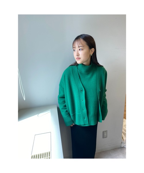 BLACK BY MOUSSY（ブラックバイマウジー）の「trinity basic cardigan(トリニティベーシックカーディガン)（カーディガン/ボレロ・レディース・グレー/ライトブルー/ブラック/グリーン/アイボリー・FREE）」の11枚目の写真