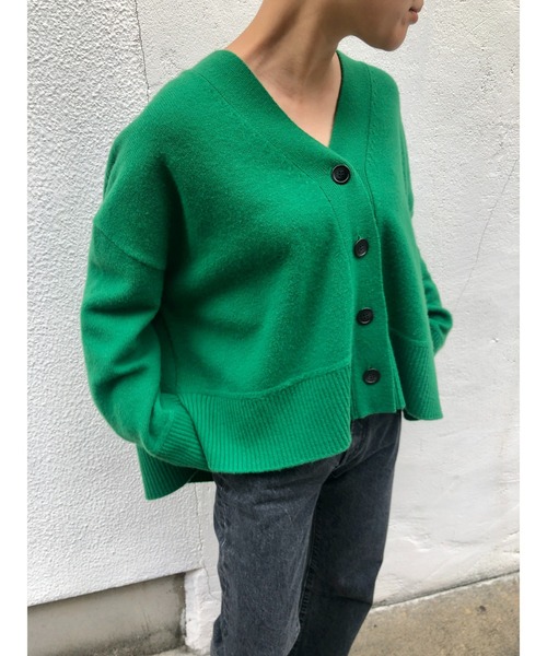 BLACK BY MOUSSY（ブラックバイマウジー）の「trinity basic cardigan(トリニティベーシックカーディガン)（カーディガン/ボレロ・レディース・グレー/ライトブルー/ブラック/グリーン/アイボリー・FREE）」の13枚目の写真