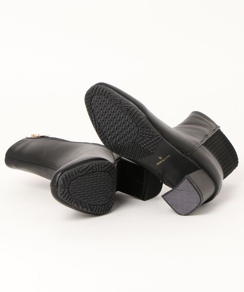 Petiem Duras（プティームデュラス）の「【Petiem Duras】　ニットコンビショートブーツ（ブーツ・レディース・ブラック/アイボリー・S/M/L/LL）」の4枚目の写真