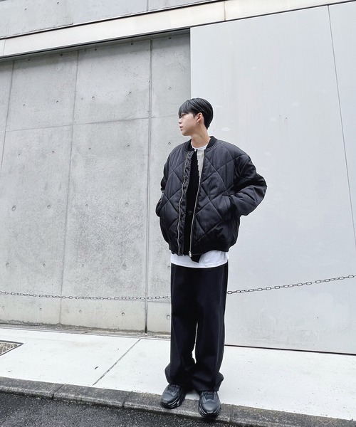 Figments（フィグメンツ）の「キルティングボンバージャケット（ミリタリージャケット・レディース・ブラック/カーキ・X-LARGE/LARGE）」の16枚目の写真