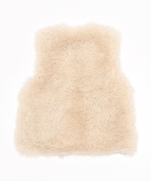 Lycee mine（リセマイン）の「プードルファーベスト（ベスト・キッズ・アイボリー/キャメル・M(110-120)/L(130-140)）」の17枚目の写真