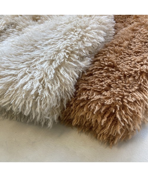 Lycee mine（リセマイン）の「プードルファーベスト（ベスト・キッズ・アイボリー/キャメル・M(110-120)/L(130-140)）」の15枚目の写真