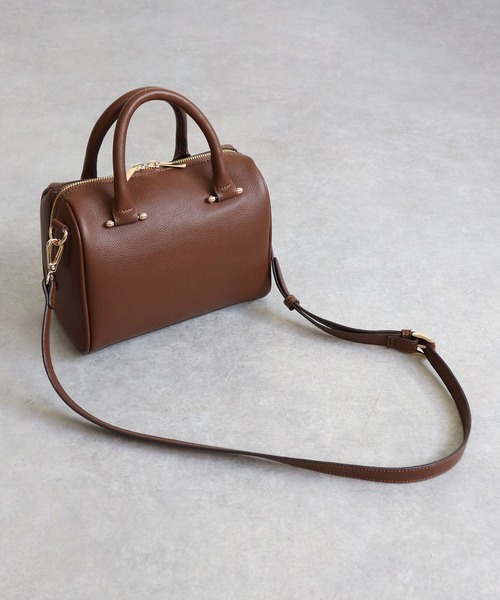 MIAN （ミアン）の「PIERIS / 2wayミニボストンバッグ（ボストンバッグ・レディース・ベージュ/カーキ/アイボリー/ブラック/ブラウン/ダークグリーン/ライトイエロー・FREE）」の3枚目の写真