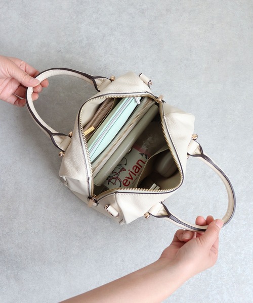 MIAN （ミアン）の「PIERIS / 2wayミニボストンバッグ（ボストンバッグ・レディース・ベージュ/カーキ/アイボリー/ブラック/ブラウン/ダークグリーン/ライトイエロー・FREE）」の14枚目の写真
