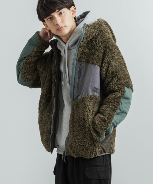 KRIFF MAYER（クリフメイヤー）の「KRIFF MAYER クリフメイヤー シャギーボアブルゾン フード付きジップアップジャケット（ブルゾン・メンズ・モカ/ネイビー/ベージュ/カーキ/マルチ/グレー/ナチュラル・M/XL/L）」の6枚目の写真