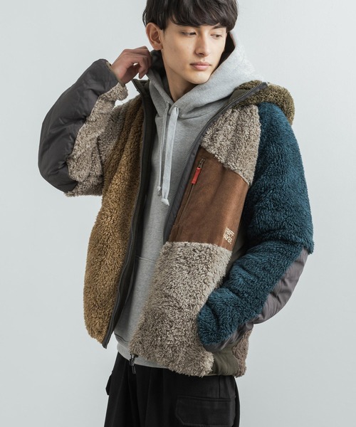 KRIFF MAYER（クリフメイヤー）の「KRIFF MAYER クリフメイヤー シャギーボアブルゾン フード付きジップアップジャケット（ブルゾン・メンズ・モカ/ネイビー/ベージュ/カーキ/マルチ/グレー/ナチュラル・M/XL/L）」の7枚目の写真