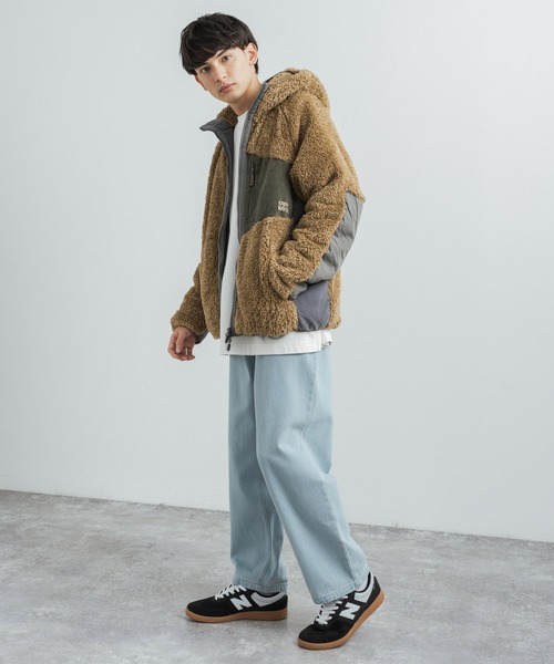 KRIFF MAYER（クリフメイヤー）の「KRIFF MAYER クリフメイヤー シャギーボアブルゾン フード付きジップアップジャケット（ブルゾン・メンズ・モカ/ネイビー/ベージュ/カーキ/マルチ/グレー/ナチュラル・M/XL/L）」の15枚目の写真