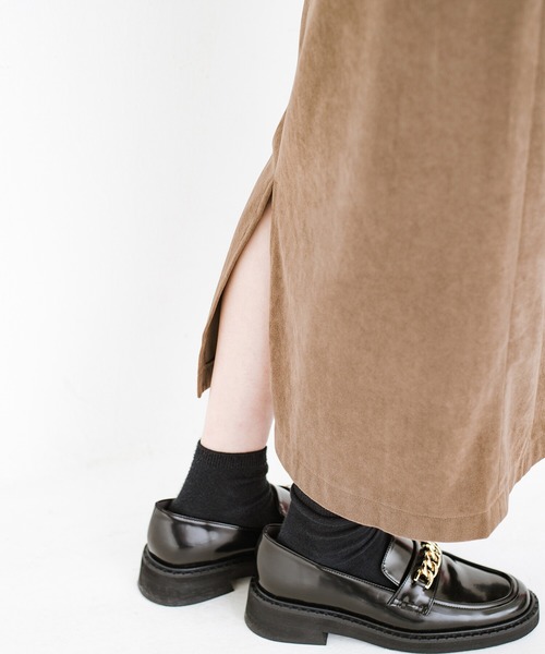haco!(ハコ)の「「オシャレは我慢」なんてもうしない!寒い日のお出かけは無理せずに、あったか素材のジャンパースカート by que made me(ジャンパースカート・レディース・ライトブラウン/ブラック・LARGE/SMALL/MEDIUM/X-LARGE)」の18枚目の写真