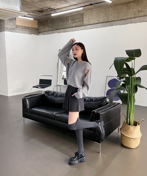 by muni:r（バイ ムニール）の「ステッチポイント厚底ローファー（ローファー・レディース・アイボリー/ブラック/ベージュ・23.0cm/23.5cm/24.0cm/24.5cm/25.0cm）」の8枚目の写真