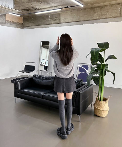 by muni:r（バイ ムニール）の「ステッチポイント厚底ローファー（ローファー・レディース・アイボリー/ブラック/ベージュ・23.0cm/23.5cm/24.0cm/24.5cm/25.0cm）」の16枚目の写真