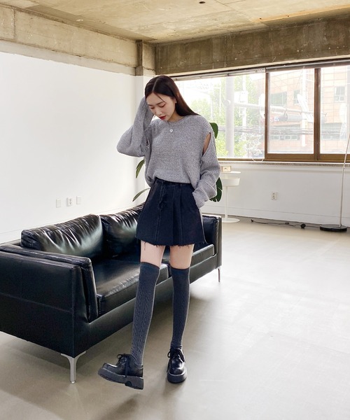 by muni:r（バイ ムニール）の「ステッチポイント厚底ローファー（ローファー・レディース・アイボリー/ブラック/ベージュ・23.0cm/23.5cm/24.0cm/24.5cm/25.0cm）」の13枚目の写真