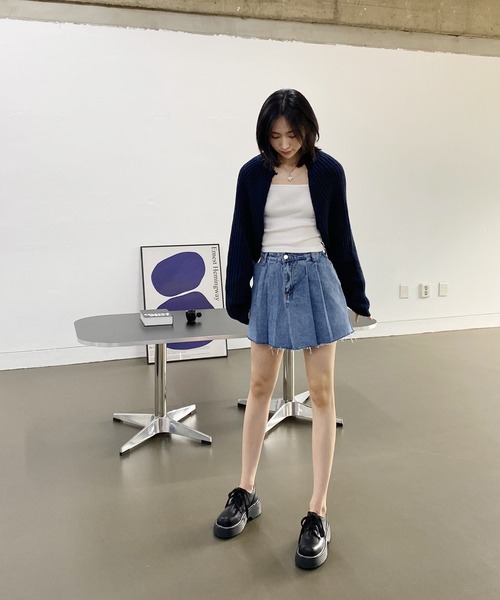 by muni:r（バイ ムニール）の「ステッチポイント厚底ローファー（ローファー・レディース・アイボリー/ブラック/ベージュ・23.0cm/23.5cm/24.0cm/24.5cm/25.0cm）」の21枚目の写真