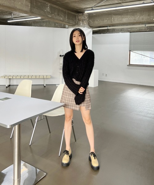 by muni:r（バイ ムニール）の「ステッチポイント厚底ローファー（ローファー・レディース・アイボリー/ブラック/ベージュ・23.0cm/23.5cm/24.0cm/24.5cm/25.0cm）」の7枚目の写真