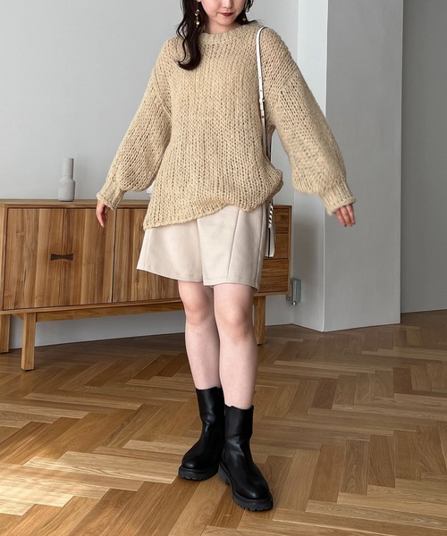 CAPRICIEUX LE'MAGE（カプリシューレマージュ）の「起毛透かし編みプルオーバー（ニット/セーター・レディース・ホワイト系その他/ブルー/ベージュ・FREE）」の11枚目の写真