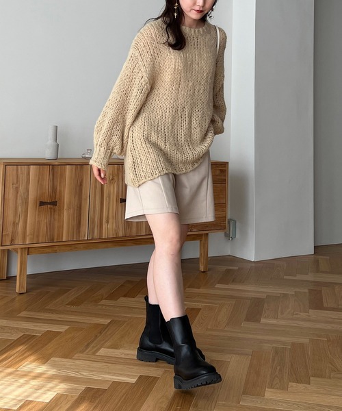 CAPRICIEUX LE'MAGE（カプリシューレマージュ）の「起毛透かし編みプルオーバー（ニット/セーター・レディース・ホワイト系その他/ブルー/ベージュ・FREE）」の12枚目の写真