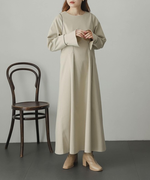 SENSE OF PLACE by URBAN RESEARCH(センスオブプレイスバイアーバンリサーチ)の「ウエストマークカットワンピース(ワンピース・レディース・アイボリー/ブラック/ライトベージュ・ONE)」の16枚目の写真