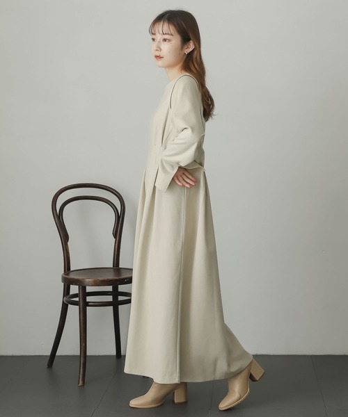 SENSE OF PLACE by URBAN RESEARCH(センスオブプレイスバイアーバンリサーチ)の「ウエストマークカットワンピース(ワンピース・レディース・アイボリー/ブラック/ライトベージュ・ONE)」の20枚目の写真