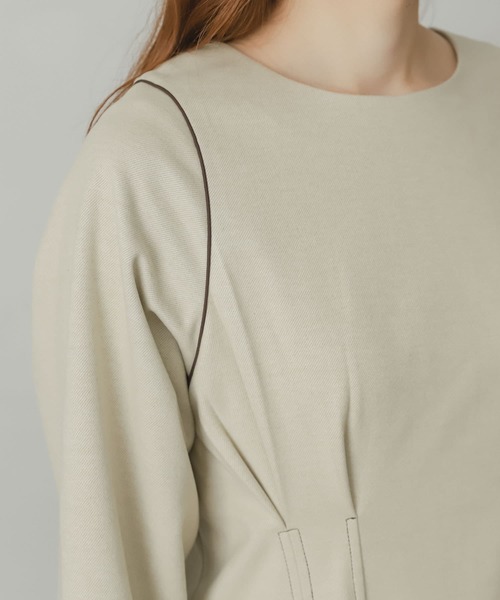 SENSE OF PLACE by URBAN RESEARCH(センスオブプレイスバイアーバンリサーチ)の「ウエストマークカットワンピース(ワンピース・レディース・アイボリー/ブラック/ライトベージュ・ONE)」の5枚目の写真