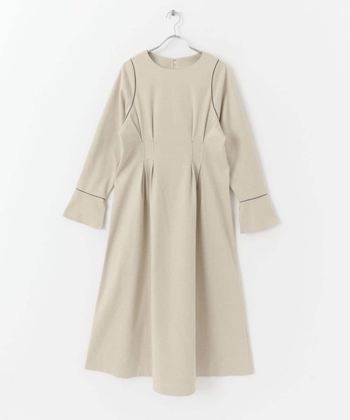 SENSE OF PLACE by URBAN RESEARCH(センスオブプレイスバイアーバンリサーチ)の「ウエストマークカットワンピース(ワンピース・レディース・アイボリー/ブラック/ライトベージュ・ONE)」の10枚目の写真