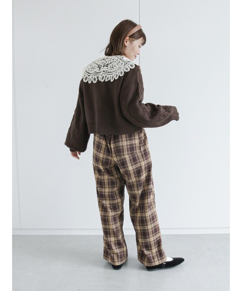 ehka sopo（エヘカソポ）の「バテンレース衿ブラウス（シャツ/ブラウス・レディース・キナリ/オフホワイト/ブラック・ﾌﾘ-）」の20枚目の写真